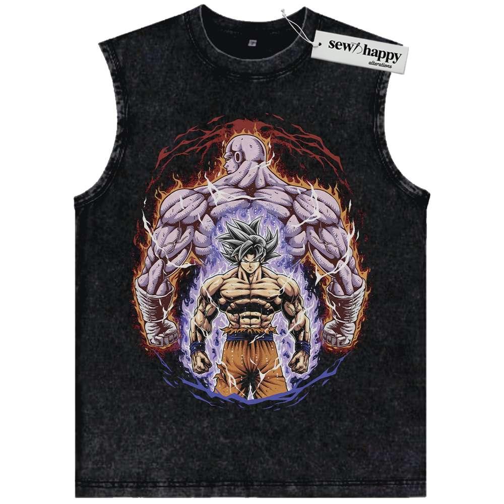 Wash Tank Top Son Goku vs Jiren Tank Top, Dragon Ball Tank Top, DBZ Tank Top, Anime Tank Top, Vintage Tank Top