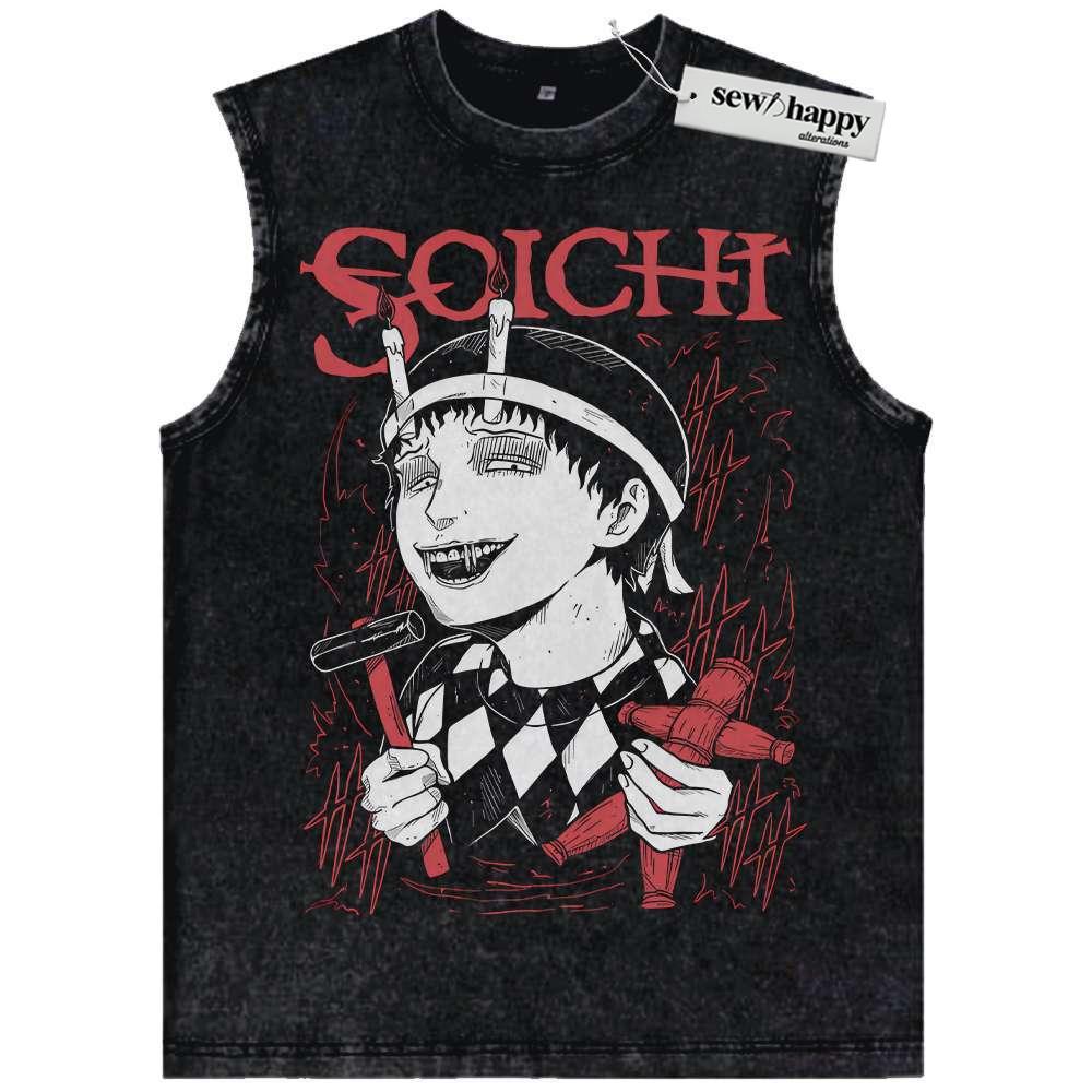 Wash Tank Top Souichi Tsujii Tank Top, Junji Ito Collection Tank Top, Anime Tank Top, Vintage Tank Top