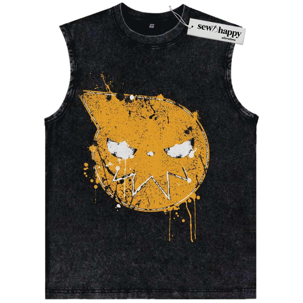 Wash Tank Top Soul Eater Tank Top, Anime Tank Top, Vintage Tank Top