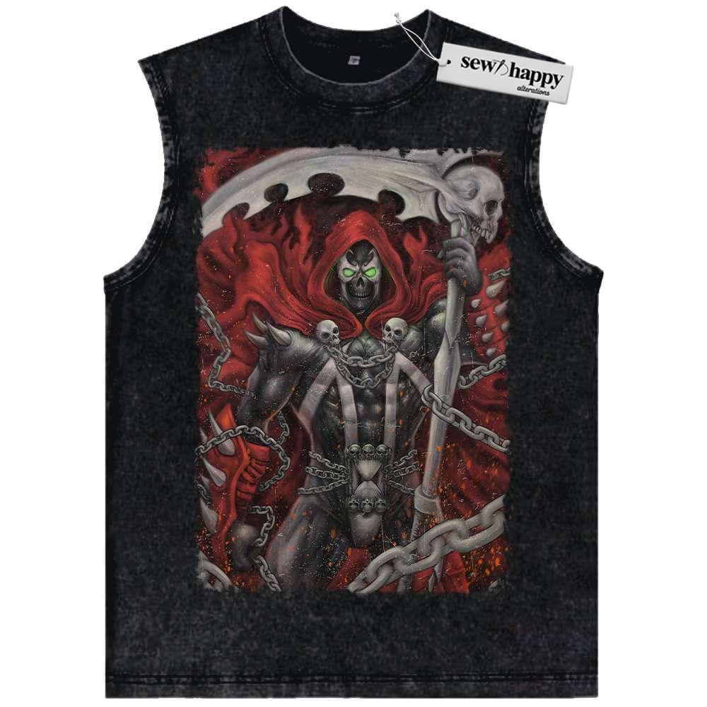 Wash Tank Top Spawn Tank Top, Marvel Comics Tank Top, Vintage Tank Top