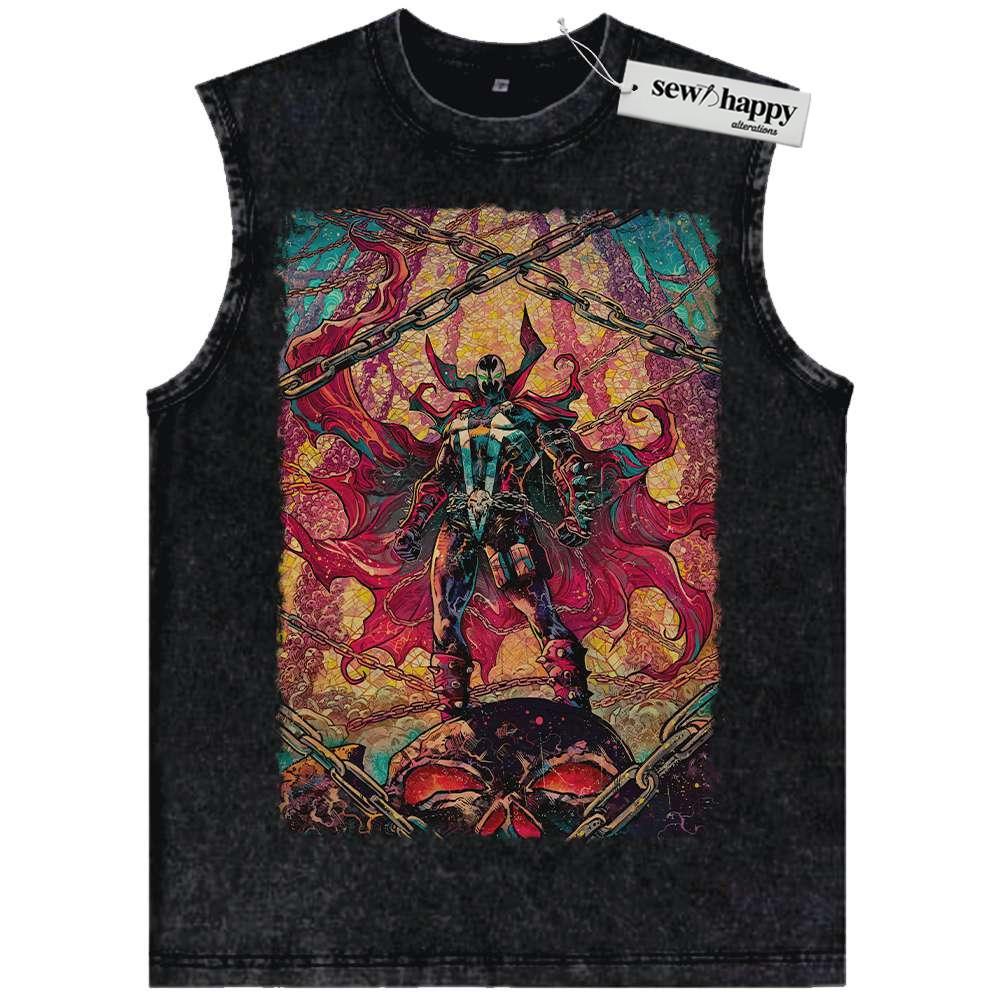 Wash Tank Top Spawn Tank Top, Marvel Comics Tank Top, Vintage Tank Top