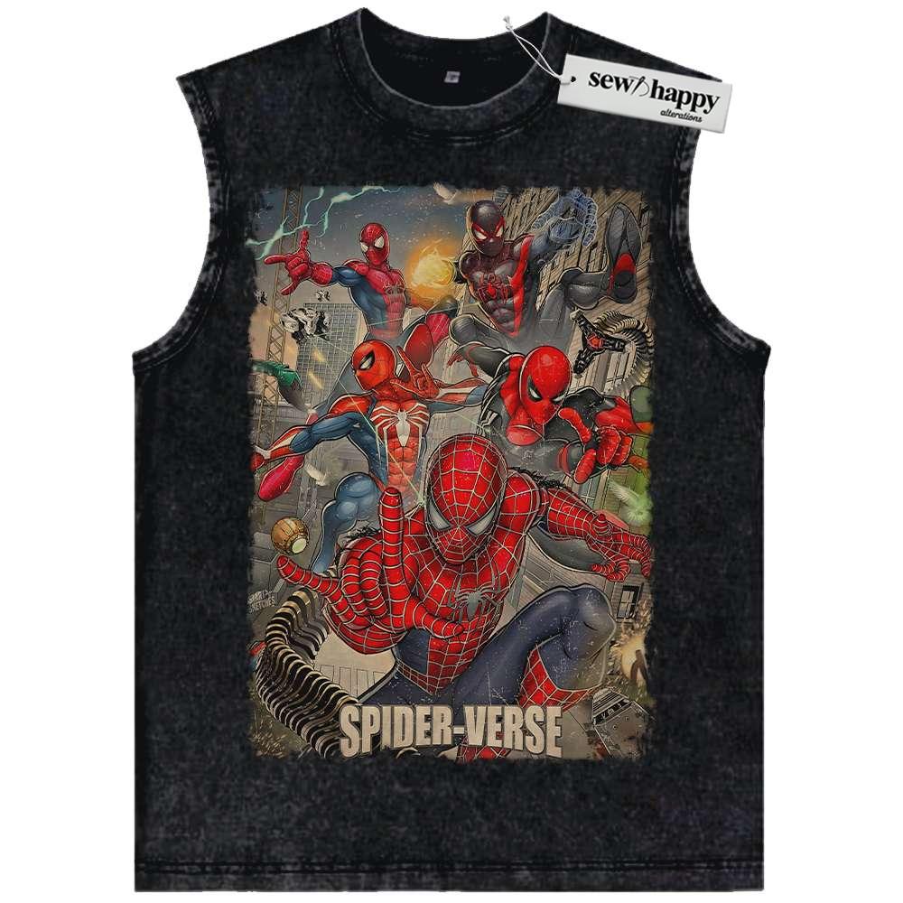 Wash Tank Top Spider-Man Tank Top, Marvel Comics Tank Top, Vintage Tank Top