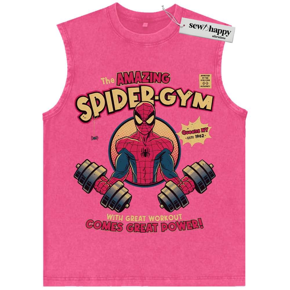 Wash Tank Top Spider-Man Tank Top, Marvel Comics Tank Top, Vintage Tank Top