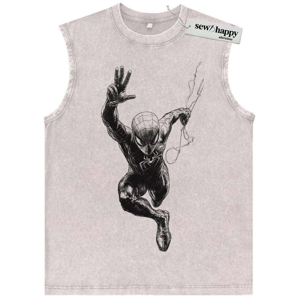 Wash Tank Top Spider Man Tank Top, Marvel Comics Tank Top, Vintage Tank Top