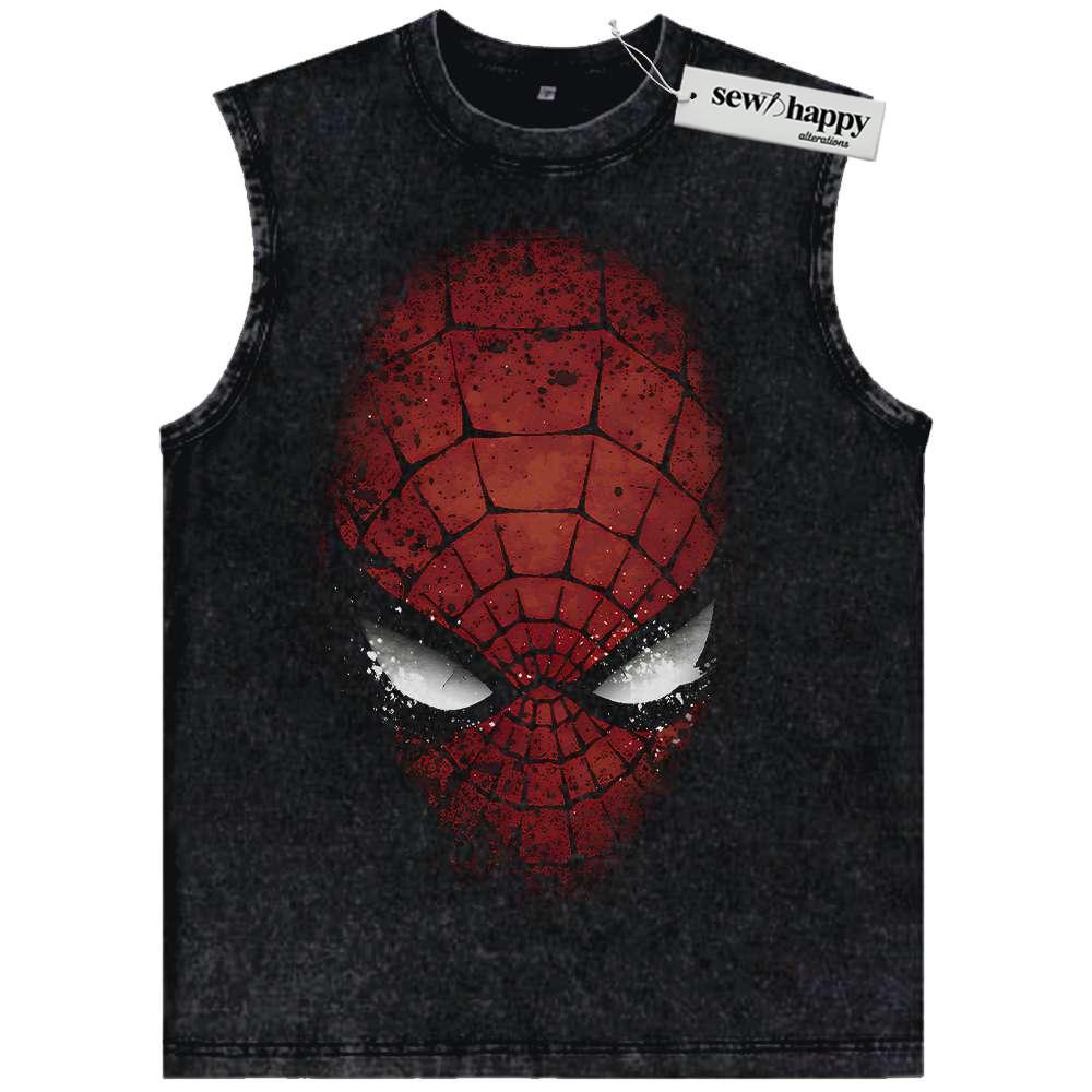 Wash Tank Top Spider-Man Tank Top, Marvel Comics Tank Top, Vintage Tank Top