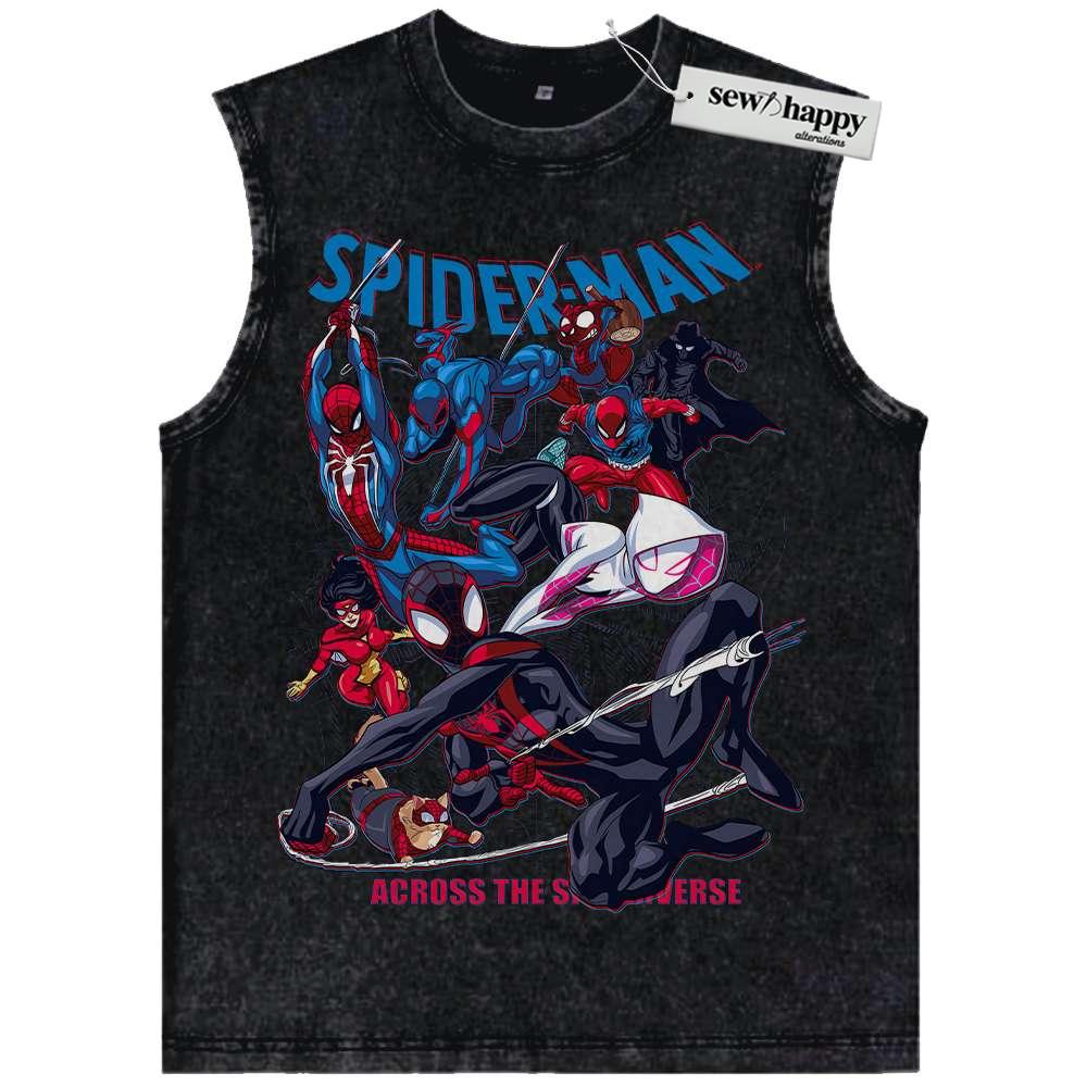 Wash Tank Top Spider-Man Tank Top, Marvel Comics Tank Top, Vintage Tank Top