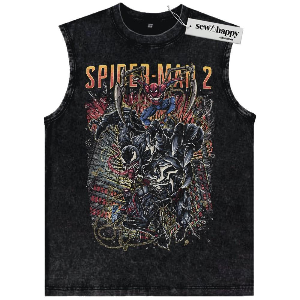 Wash Tank Top Spider Man Tank Top, Venom Tank Top, Marvel Comics Tank Top, Vintage Tank Top