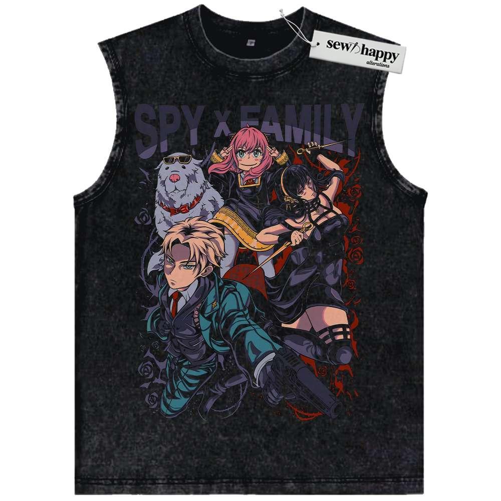 Wash Tank Top Spy x Family Tank Top, Anime Tank Top, Vintage Tank Top