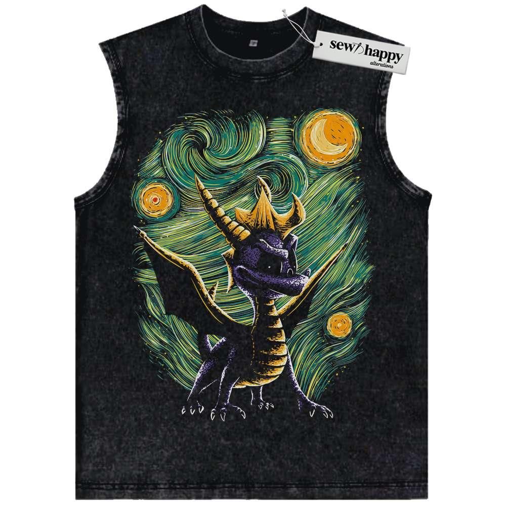 Wash Tank Top Spyro the Dragon Tank Top, Game Tank Top, Vintage Tank Top