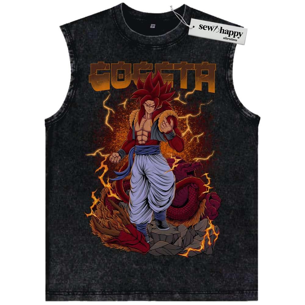Wash Tank Top SSJ4 Vegito Tank Top, Dragon Ball Z Tank Top, DBZ Tank Top, Anime Tank Top, Vintage Tank Top
