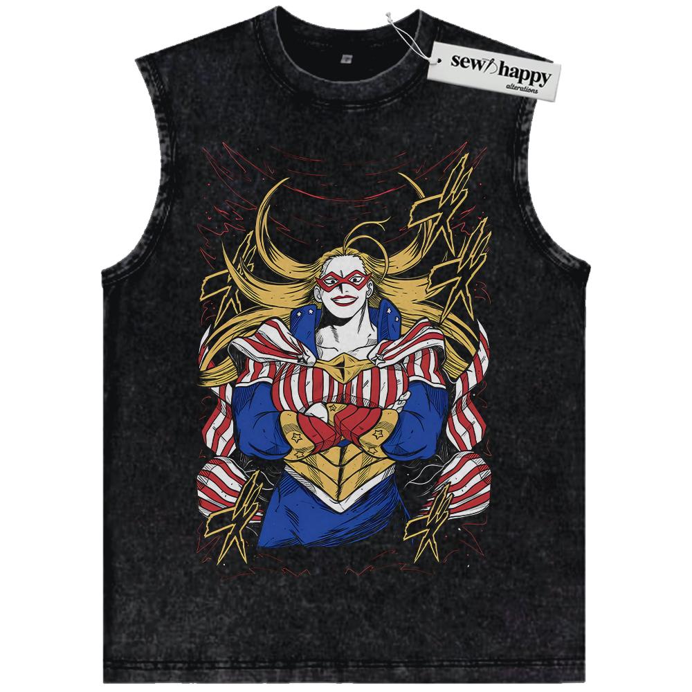 Wash Tank Top Star and Stripe Tank Top, Cathleen Bate Tank Top, MHA Tank Top, Anime Tank Top, Vintage Tank Top