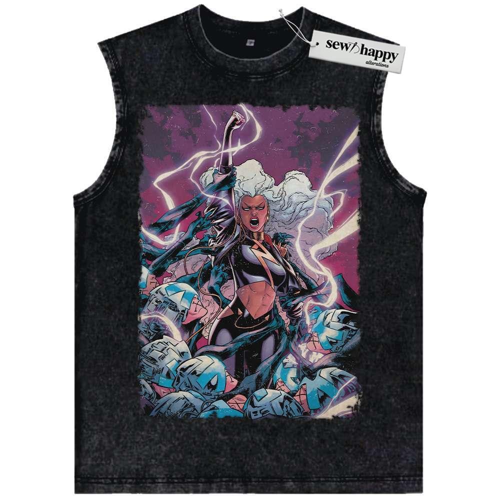 Wash Tank Top Storm Tank Top, X-Men Tank Top, Marvel Comics Tank Top, Vintage Tank Top
