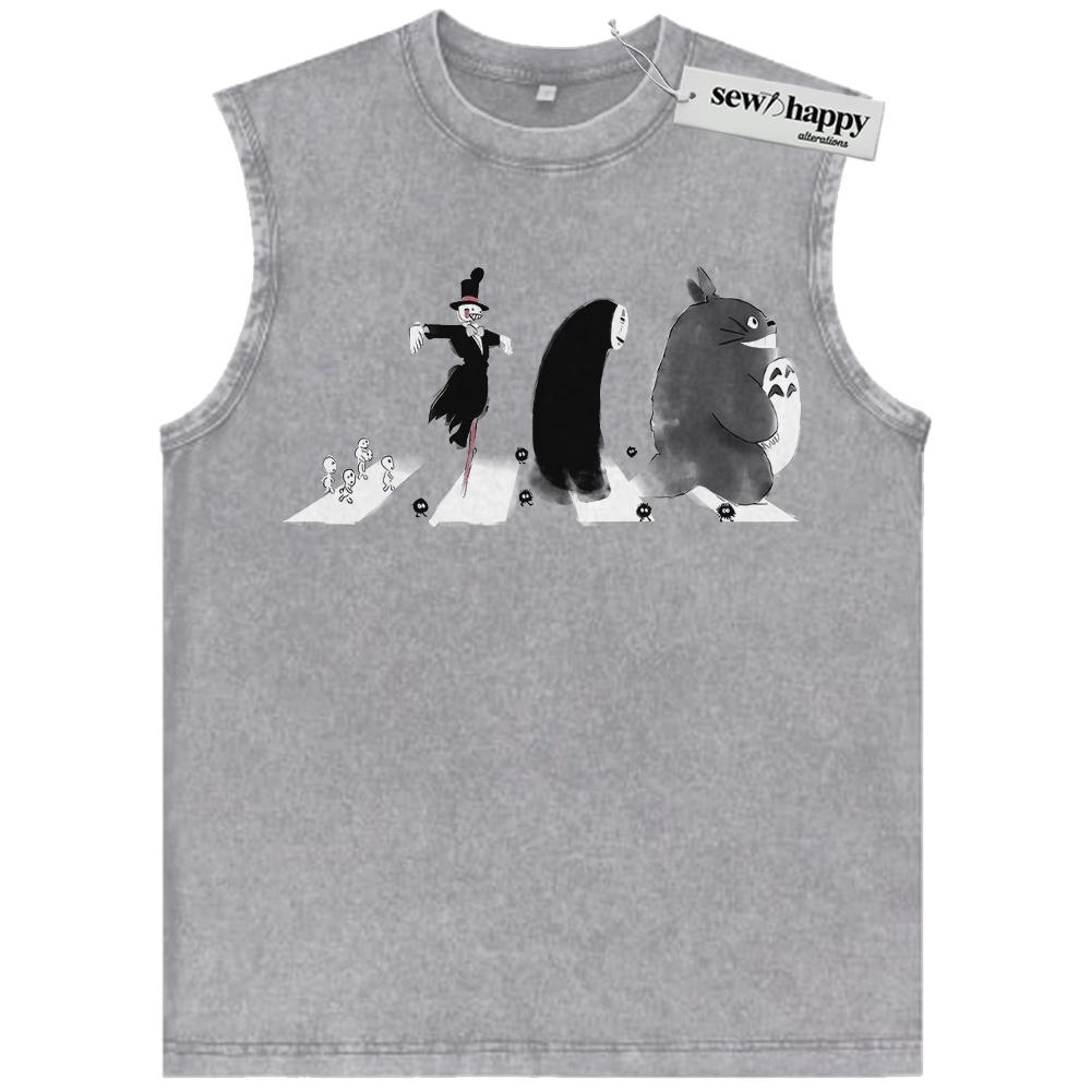Wash Tank Top Studio Ghibli Tank Top, Anime Vintage Tank Top