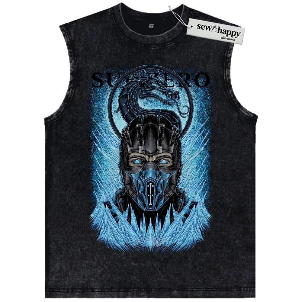 Wash Tank Top Sub Zero Tank Top, Mortal Kombat Tank Top, Game Tank Top, Vintage Tank Top