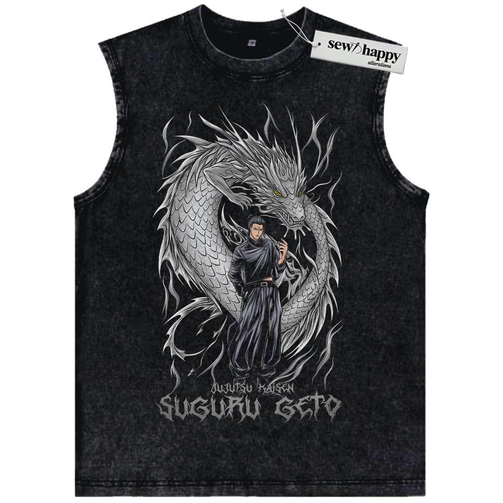 Wash Tank Top Suguru Geto Tank Top, Jujutsu Kaisen Tank Top, Anime Tank Top, Vintage Tank Top