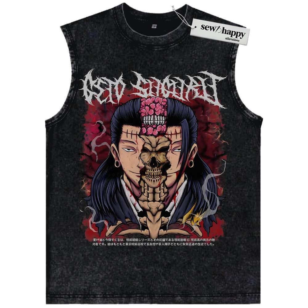 Wash Tank Top Suguru Geto Tank Top, Jujutsu Kaisen Tank Top, Anime Tank Top, Vintage Tank Top