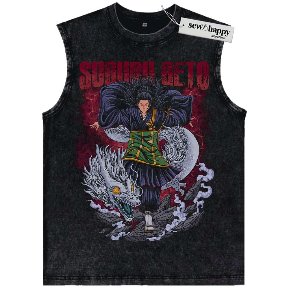 Wash Tank Top Suguru Geto Tank Top, Jujutsu Kaisen Tank Top, Anime Tank Top, Vintage Tank Top