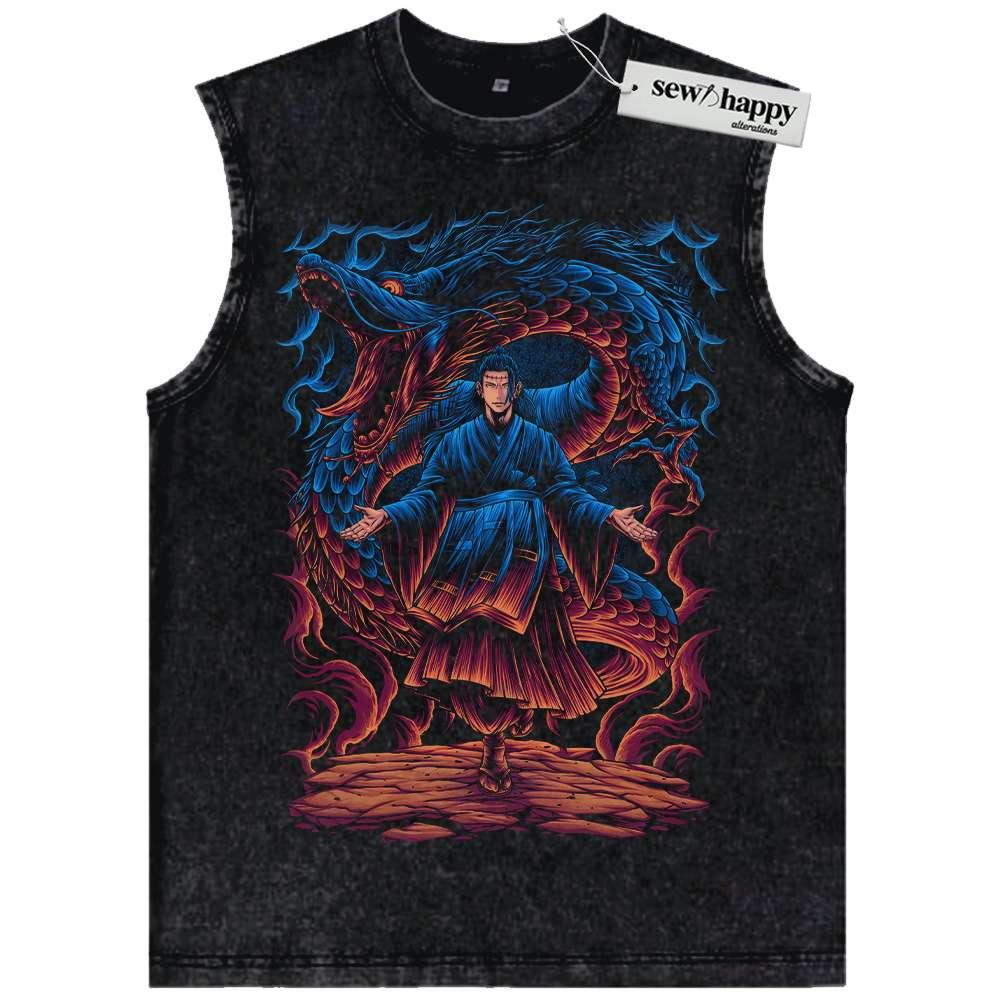 Wash Tank Top Suguru Geto Tank Top, Jujutsu Kaisen Tank Top, Anime Tank Top, Vintage Tank Top