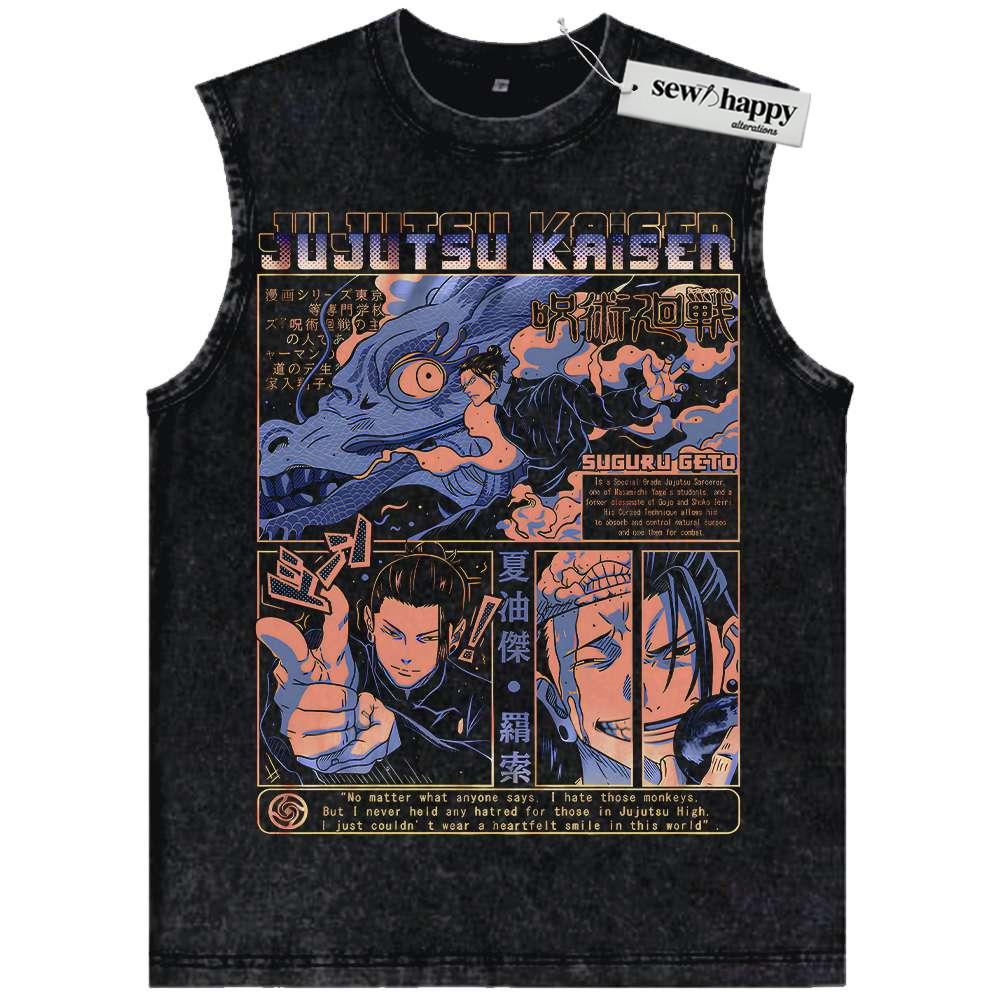 Wash Tank Top Suguru Geto Tank Top, Jujutsu Kaisen Tank Top, JJK Tank Top, Anime Tank Top, Vintage Tank Top