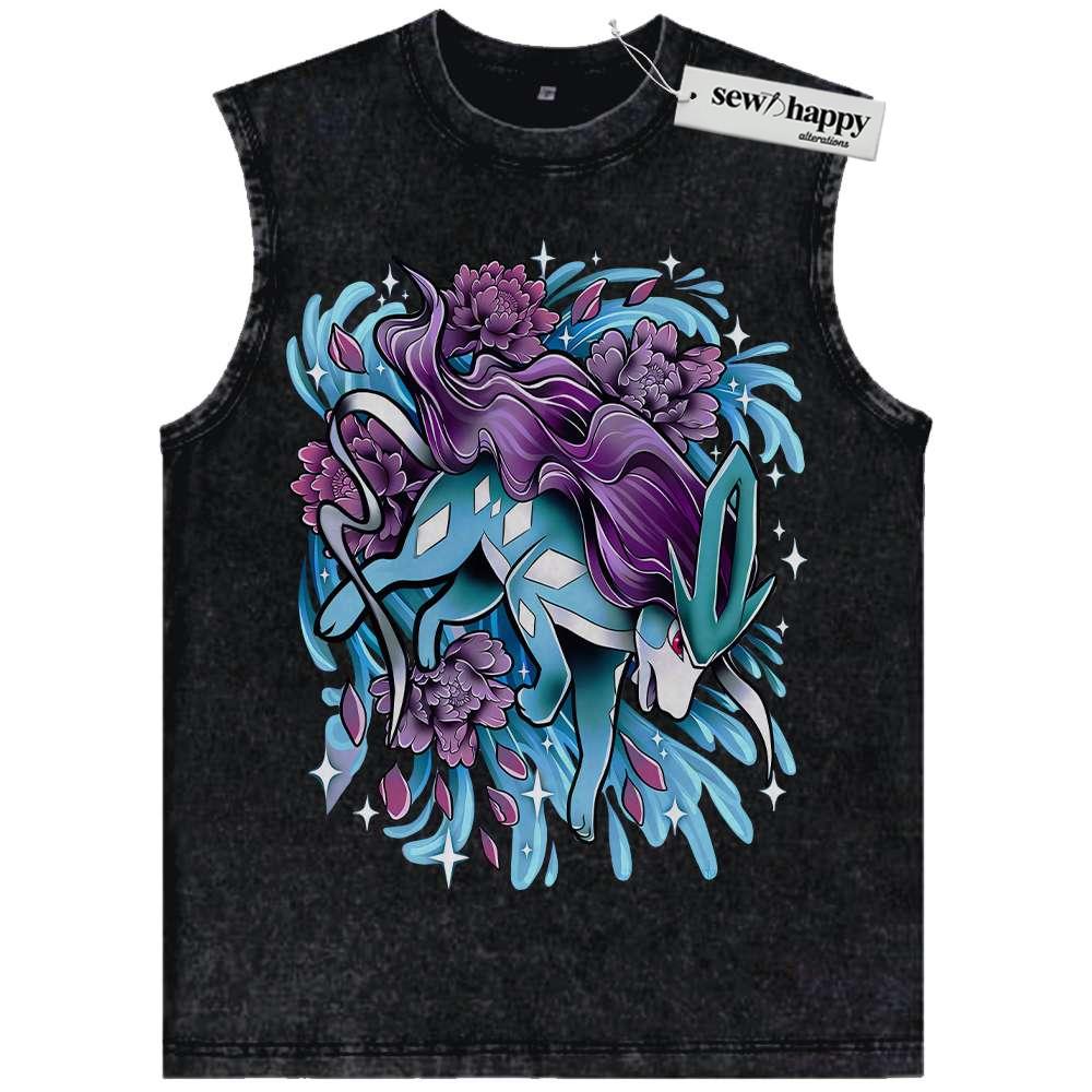 Wash Tank Top Suicune Tank Top, Pokemon Tank Top, Anime Tank Top, Vintage Tank Top