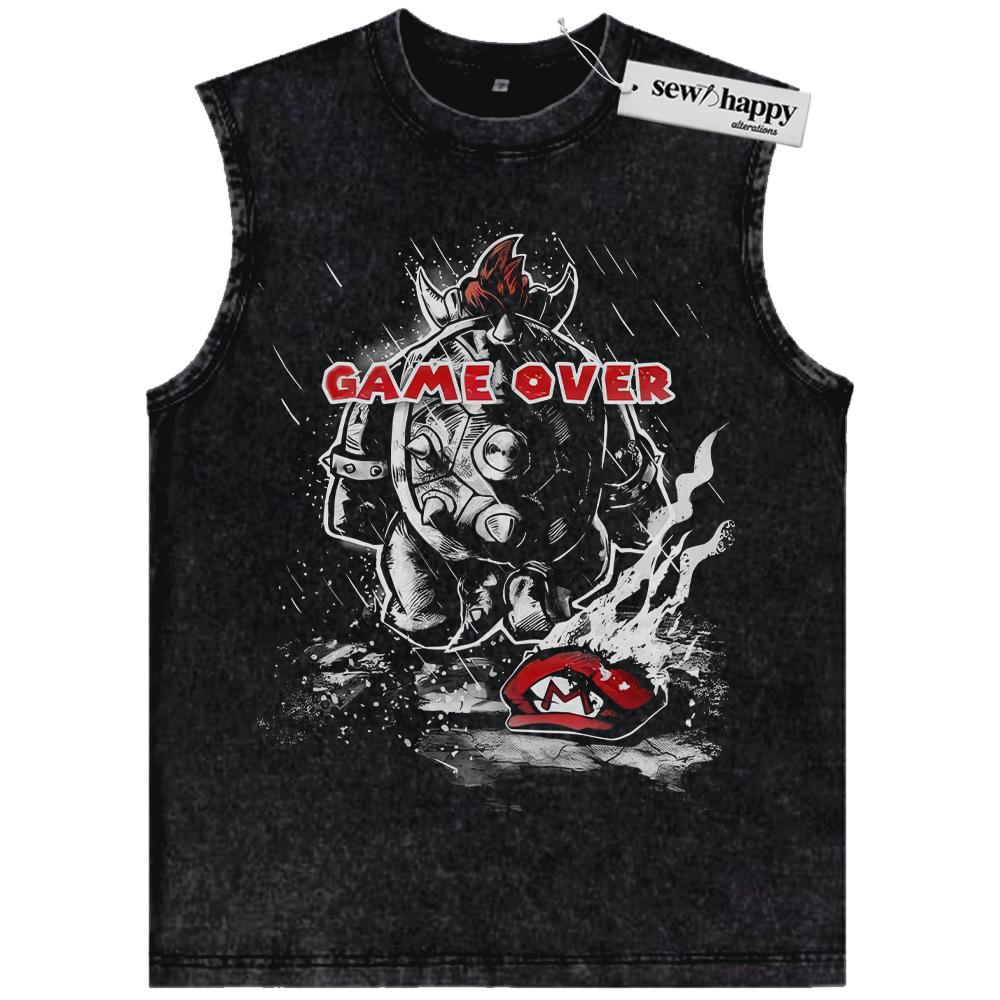 Wash Tank Top Super Mario Tank Top, Super Smash Bros Tank Top, Game Tank Top, Anime Tank Top, Vintage Tank Top
