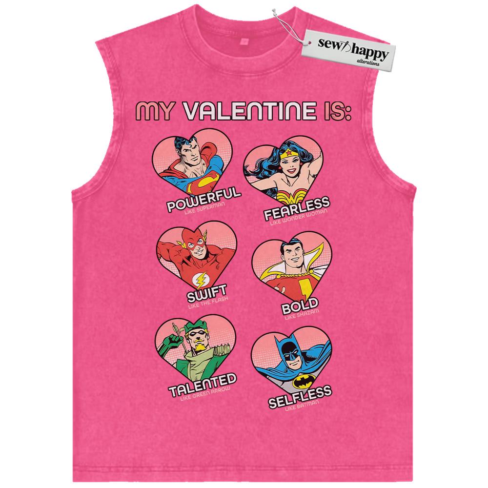 Wash Tank Top Superman Tank Top, Wonder Woman Tank Top, The Flash Tank Top, Shazam Tank Top, Valentine’s Day Tank Top, Comic Tank Top, Vintage Tank Top