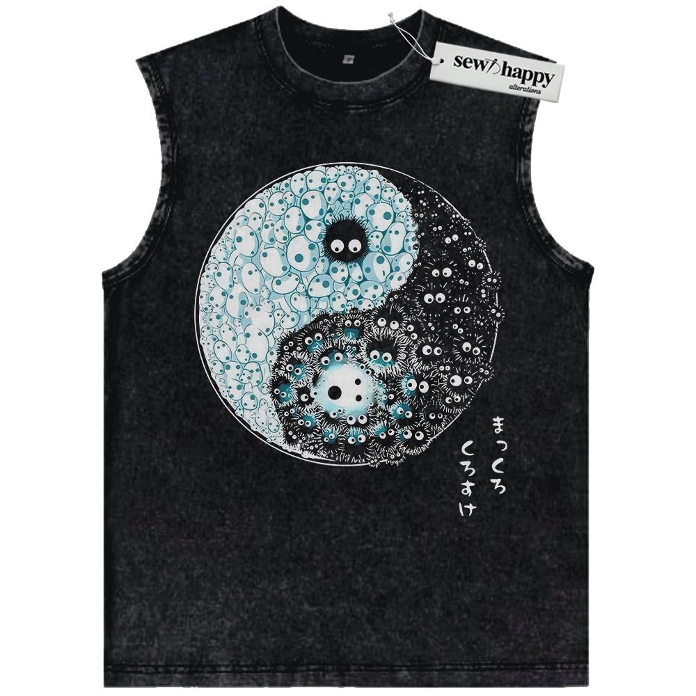Wash Tank Top Susuwatari Tank Top, My Neighbor Totoro Tank Top, Spirited Away Tank Top, Studio Ghibli Tank Top, Anime Vintage Tank Top