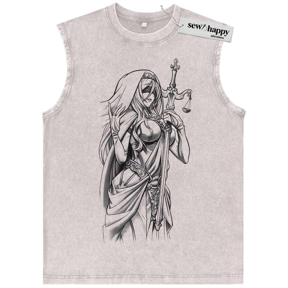 Wash Tank Top Sword Maiden Tank Top, Goblin Slayer Tank Top, Anime Tank Top, Vintage Tank Top