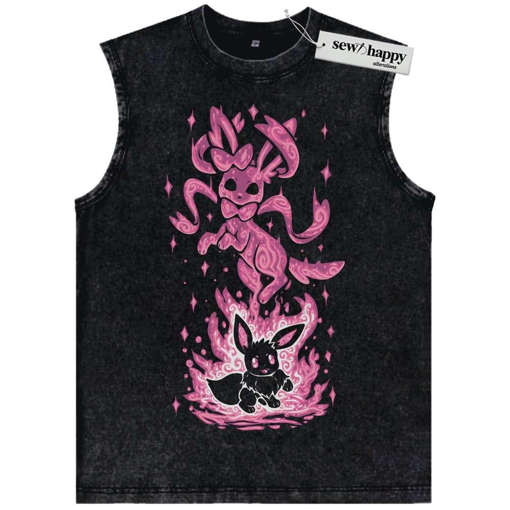 Wash Tank Top Sylveon Tank Top, Eevee Tank Top, Pokemon Tank Top, Anime Tank Top, Vintage Tank Top