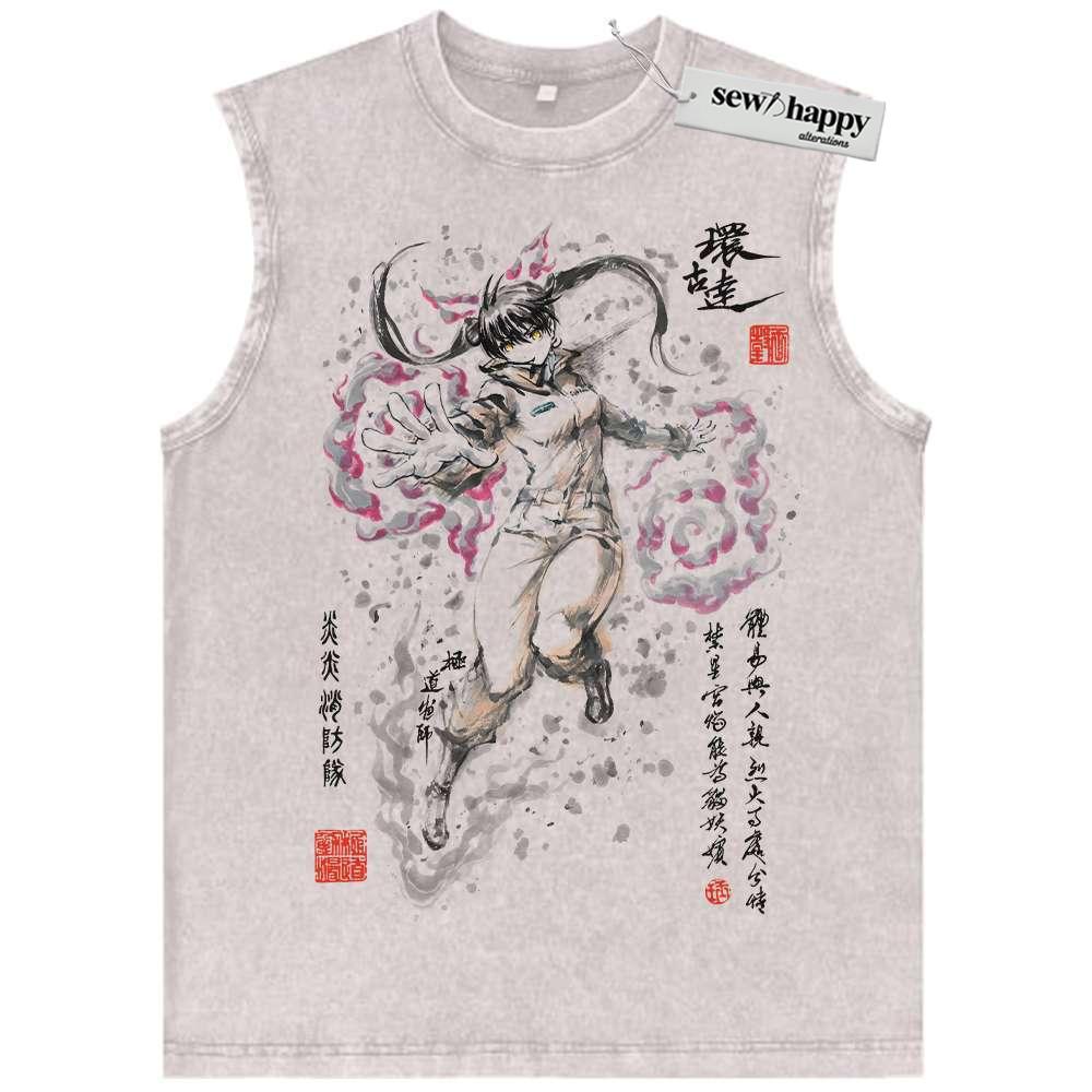 Wash Tank Top Tamaki Kotatsu Tank Top, Fire Force Tank Top, Anime Tank Top, Vintage Tank Top