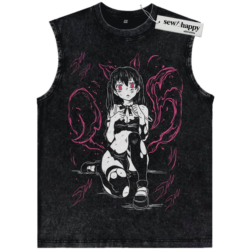 Wash Tank Top Tamaki Kotatsu Tank Top, Fire Force Tank Top, Anime Tank Top, Vintage Tank Top