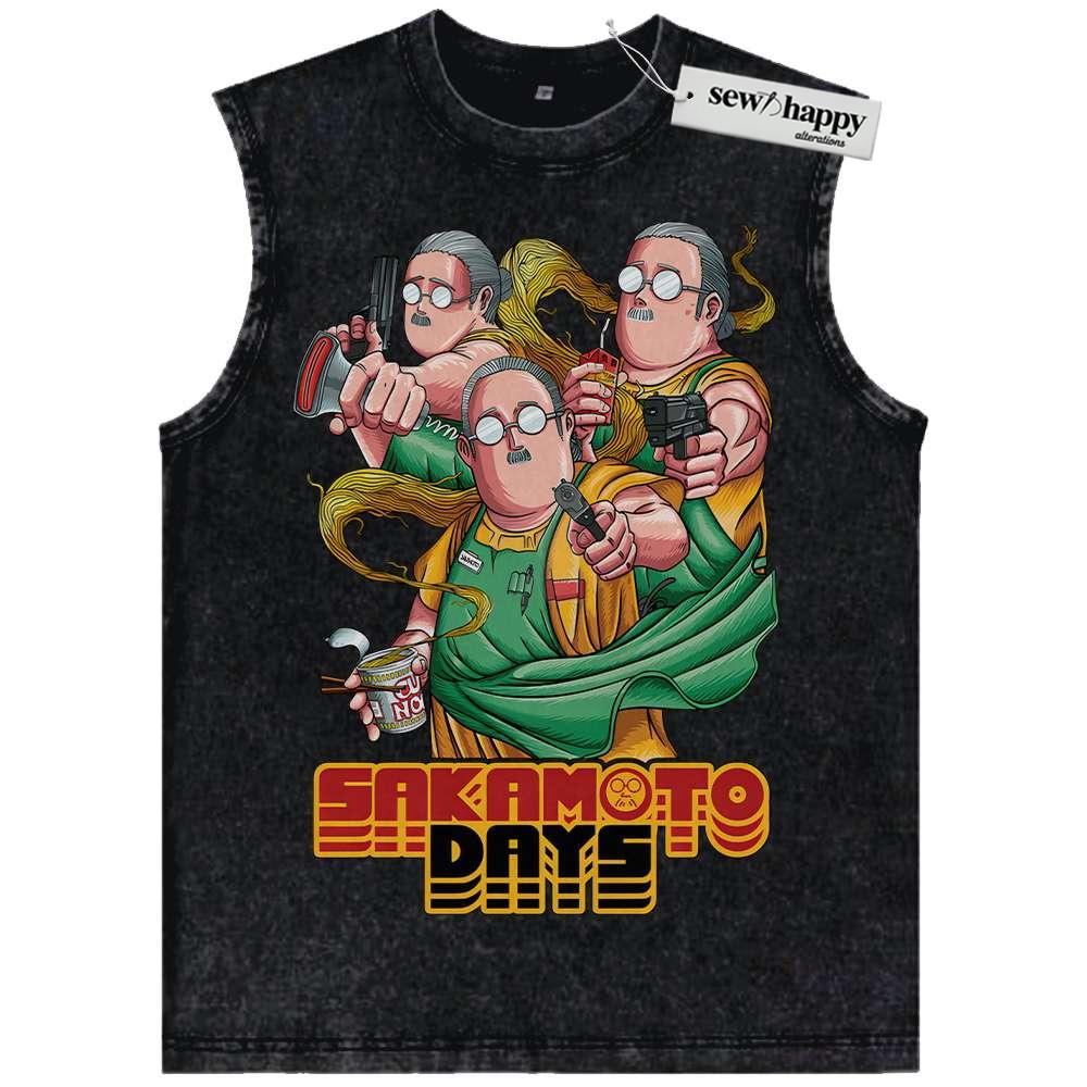 Wash Tank Top Taro Sakamoto Tank Top, Sakamoto Days Tank Top, Anime Tank Top, Vintage Tank Top