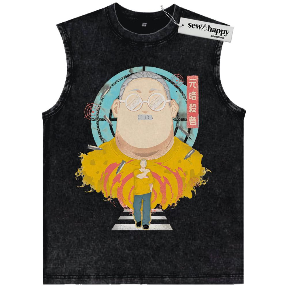 Wash Tank Top Taro Sakamoto Tank Top, Sakamoto Days Tank Top, Anime Tank Top, Vintage Tank Top