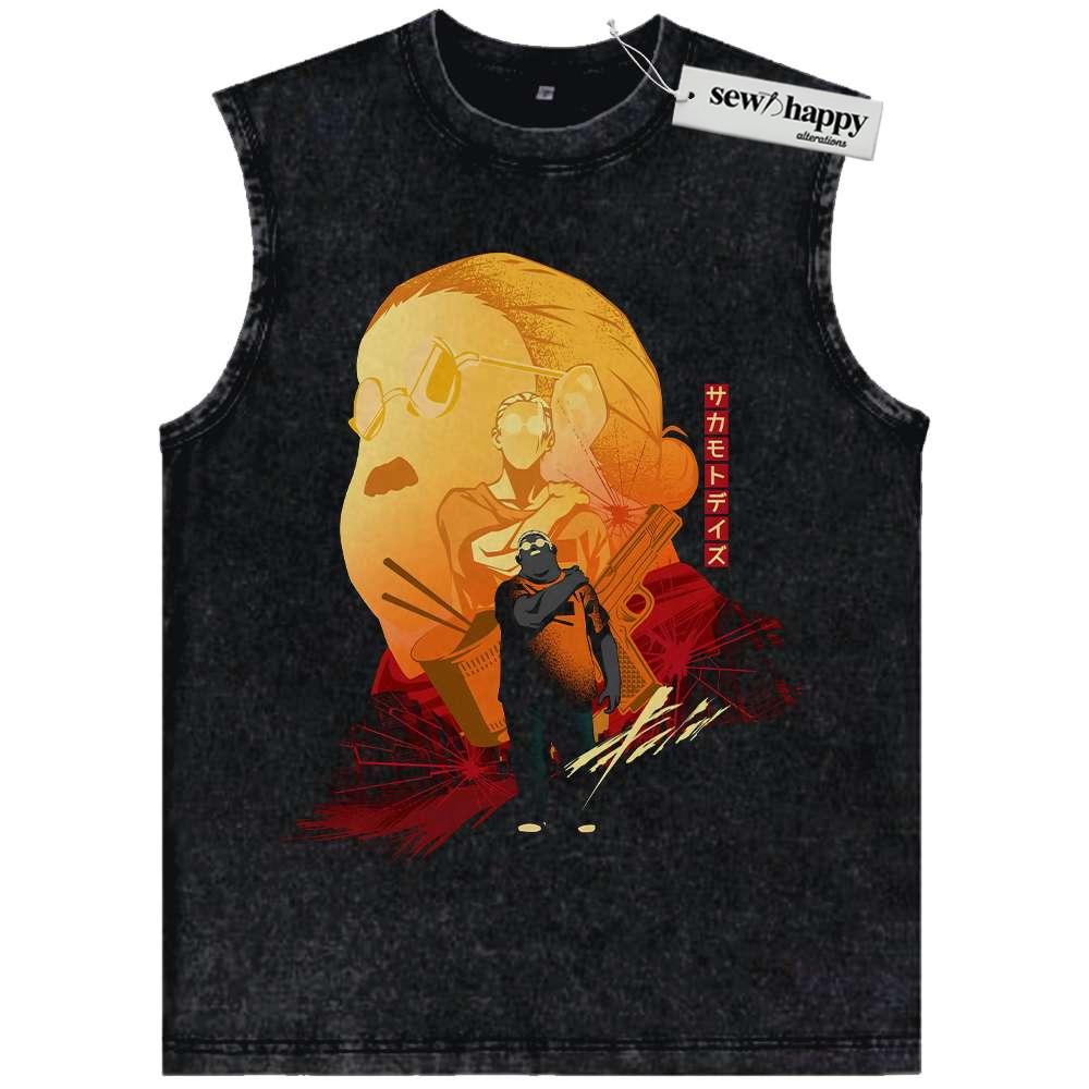 Wash Tank Top Taro Sakamoto Tank Top, Sakamoto Days Tank Top, Anime Tank Top, Vintage Tank Top