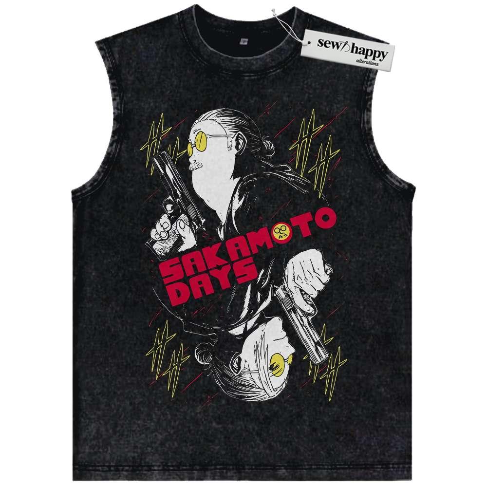 Wash Tank Top Taro Sakamoto Tank Top, Sakamoto Days Tank Top, Anime Tank Top, Vintage Tank Top