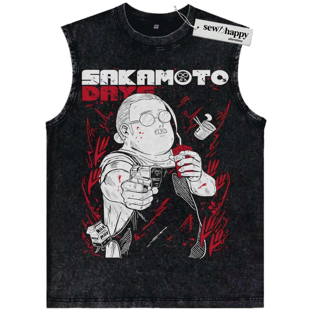 Wash Tank Top Taro Sakamoto Tank Top, Sakamoto Days Tank Top, Anime Tank Top, Vintage Tank Top