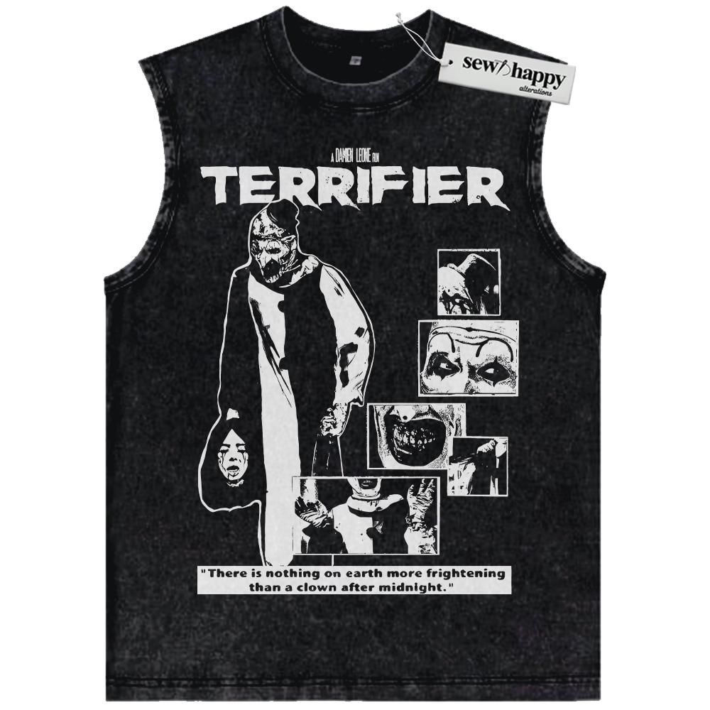 Wash Tank Top Terrifier Tank Top, Halloween Tank Top, Horror Movie Tank Top, Vintage Tank Top