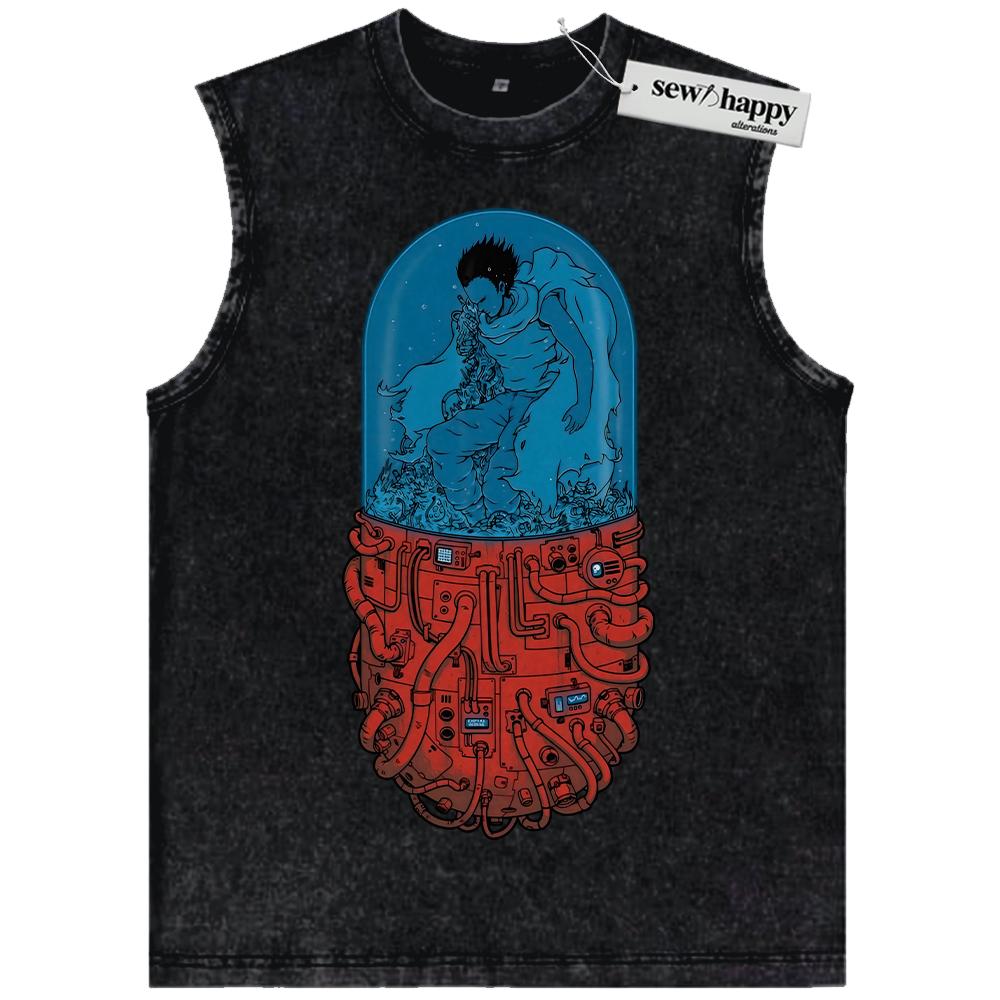 Wash Tank Top Tetsuo Shima Tank Top, Akira Tank Top, Anime Tank Top, Vintage Tank Top