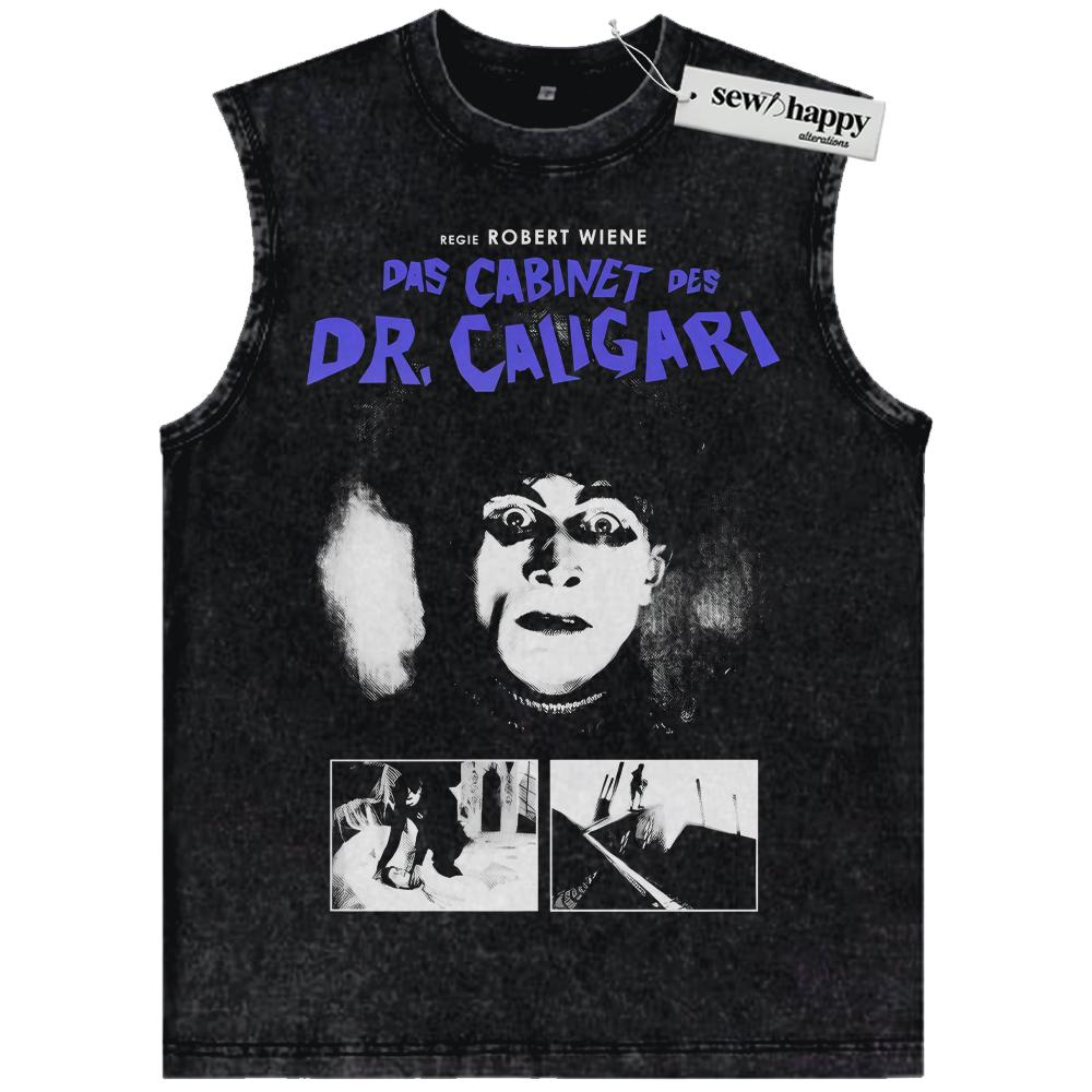 Wash Tank Top The Cabinet of Dr. Caligari Tank Top, Halloween Tank Top, Horror Movie Tank Top, Vintage Tank Top