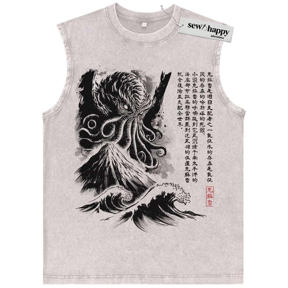Wash Tank Top The Call of Cthulhu Tank Top, Movie Tank Top, Vintage Tank Top