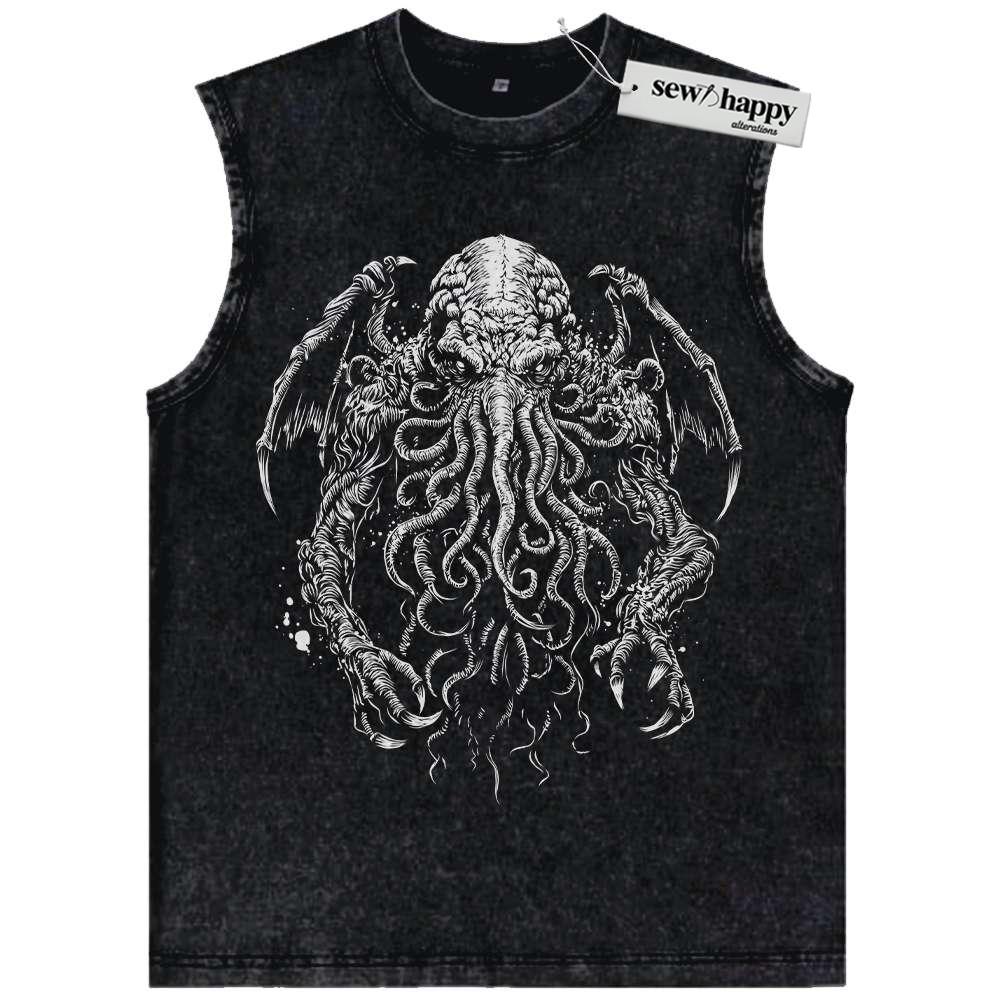Wash Tank Top The Call of Cthulhu Tank Top, Movie Tank Top, Vintage Tank Top