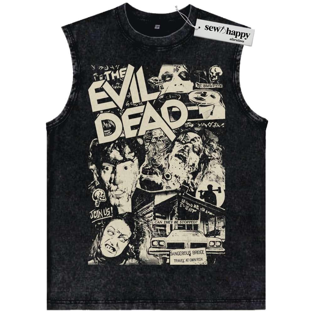 Wash Tank Top The Evil Dead Tank Top, Halloween Tank Top, Horror Movie Tank Top, Vintage Tank Top