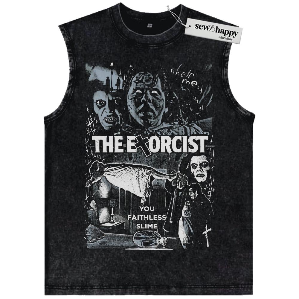 Wash Tank Top The Exorcist Tank Top, Halloween Tank Top, Horror Movie Tank Top, Vintage Tank Top