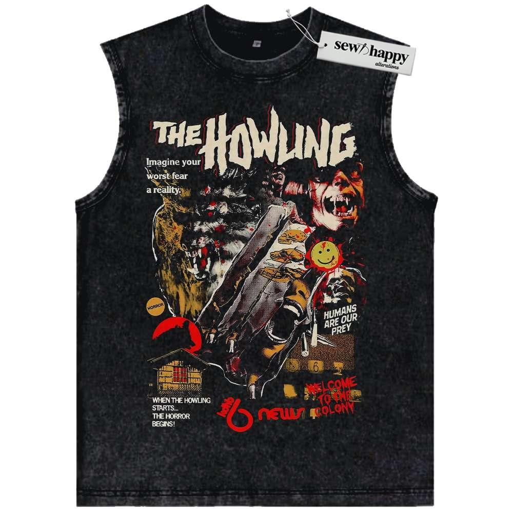 Wash Tank Top The Howling Tank Top, Halloween Tank Top, Horror Movie Tank Top, Vintage Tank Top