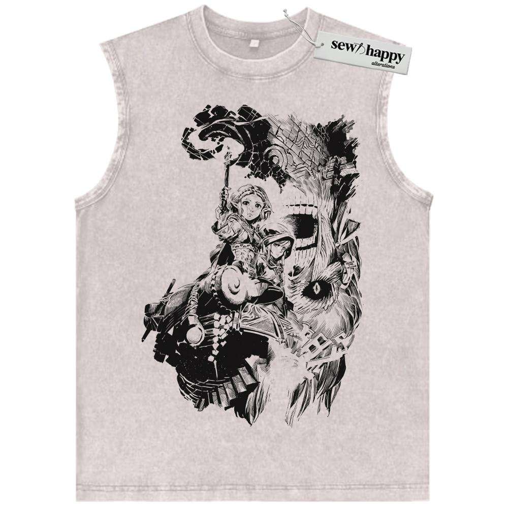 Wash Tank Top The Legend of Zelda: Tears of the Kingdom Tank Top, Game Tank Top, Vintage Tank Top