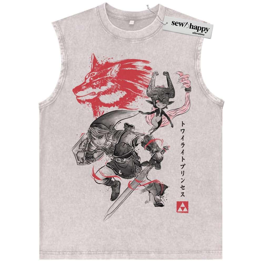 Wash Tank Top The Legend of Zelda: Twilight Princess Tank Top, Game Tank Top, Vintage Tank Top