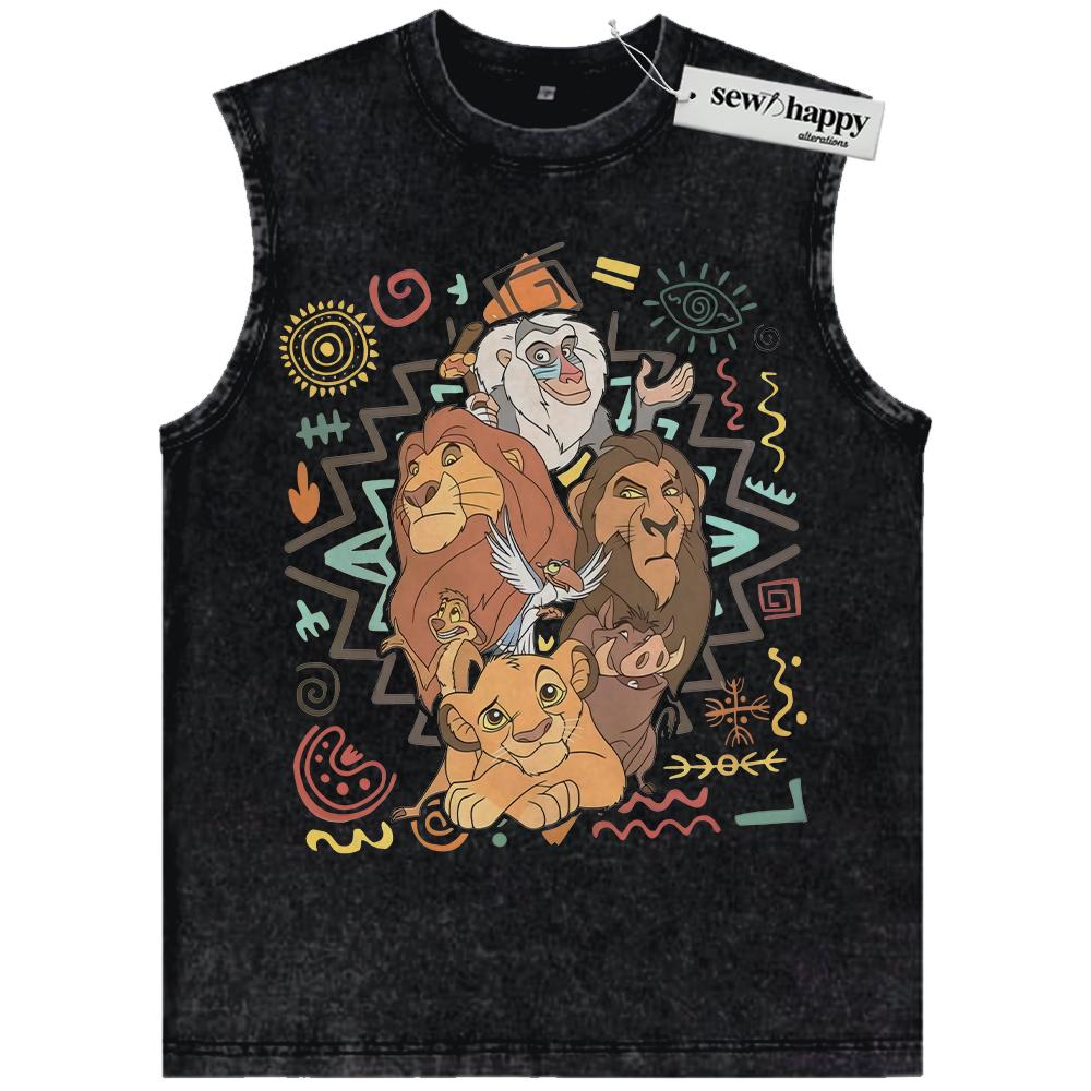 Wash Tank Top The Lion King Tank Top, Animated Tank Top, Vintage Tank Top