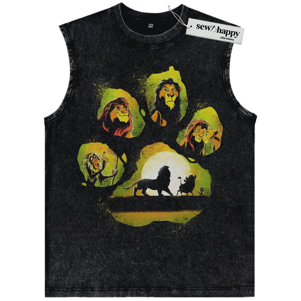 Wash Tank Top The Lion King Tank Top, Animated Tank Top, Vintage Tank Top