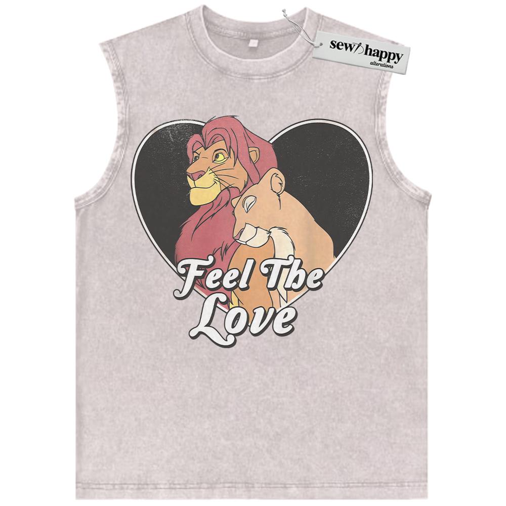 Wash Tank Top The Lion King Tank Top, Valentine’s Day Tank Top, Animated Tank Top, Vintage Tank Top