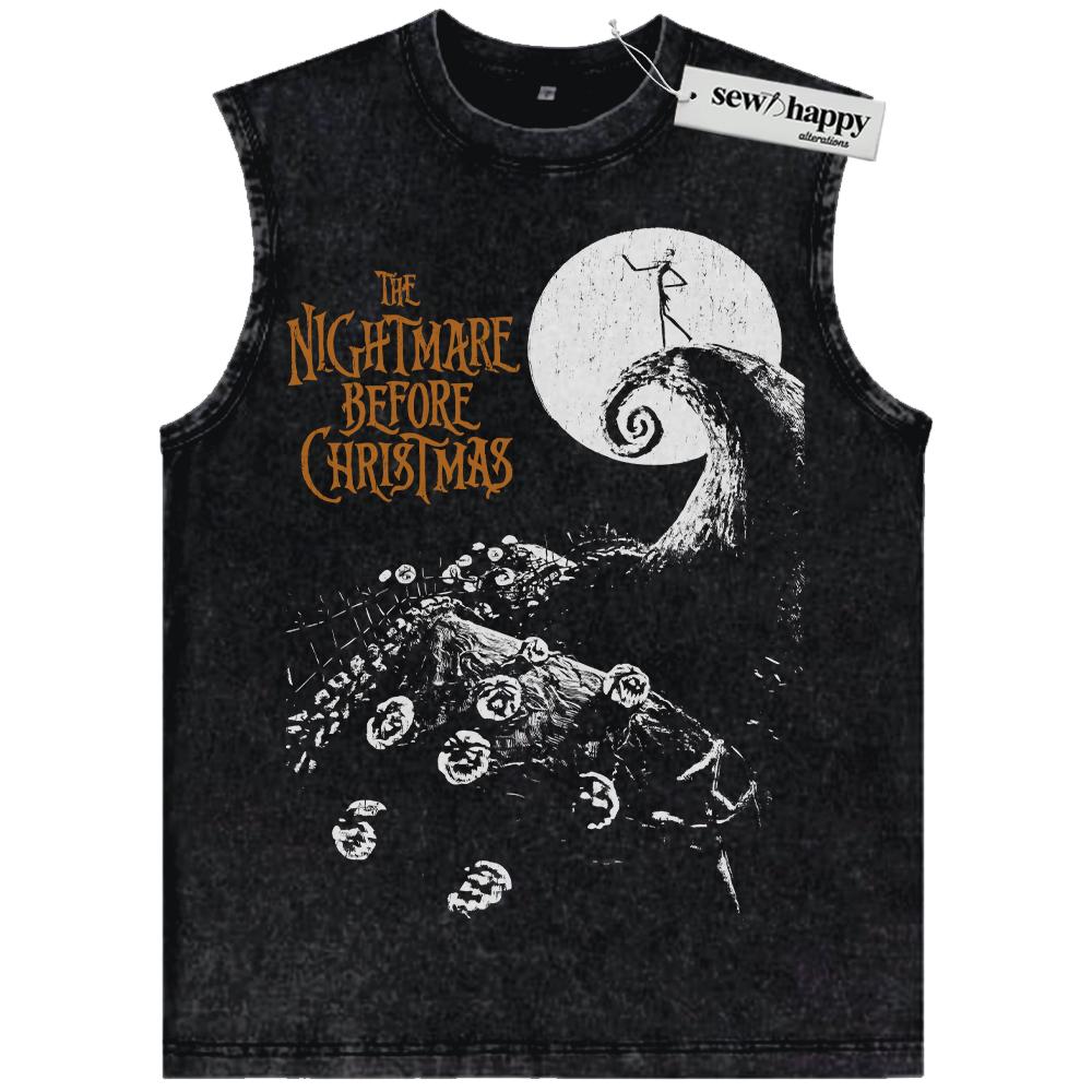Wash Tank Top The Nightmare Before Christmas Tank Top, Animated Tank Top, Vintage Tank Top